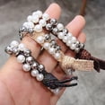 thumbnail image 3 of 4PCS Femmes Cheveux Cravate Double Usage Faux Perle Décor Ponytail Titulaire Bracelet, 3 of 10