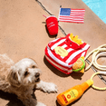 thumbnail image 6 of Hamburger Dog Toy Fun Fast Food Playset for Dogs - Glow Pups, 6 of 11