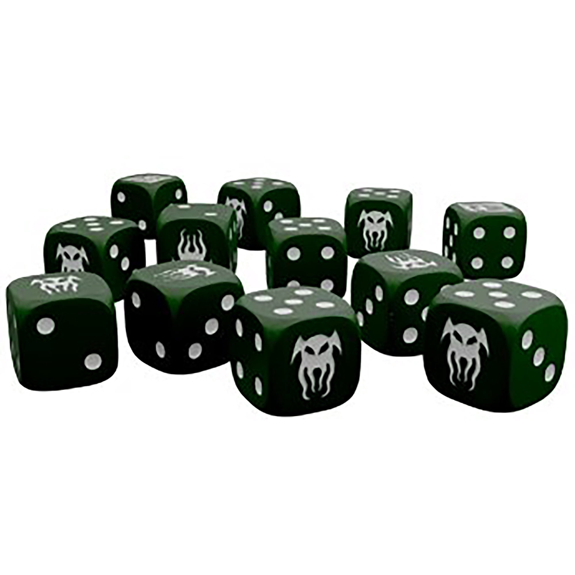 Cohors Cthulhu: Tactics - Dice Pack - 38 Piece d6 RPG Die Set, Multicolor, Magic-Threat-Fear-Combat, Cthulhu Head Symbol, Dice Bag, Game Accessory
