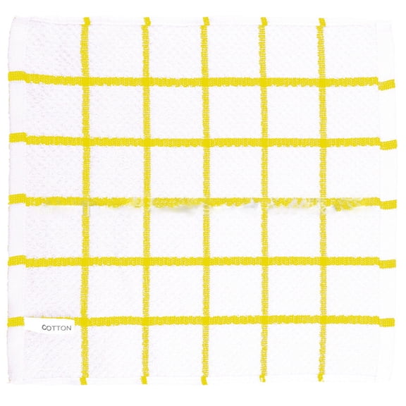 Ikeay Premium Cotton Kitchen Dish Cloths - 12"X12" Highly Absorbent, Quick-Drying Soft Cleaning Cloths for Dishes & Surfaces Yellow 1*Dish Towel