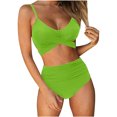 thumbnail image 1 of Ichuanyi Womens Swimsuits Clearance Swimsuits For Women 2 Piece Hawaiian Tropical Print Swim Cami Bra And Ruffles Bathing Sets Beachwear Ichuanyi Ichuanyi, 1 of 7