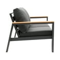 thumbnail image 3 of Outdoor Loveseat Sofa All-Weather Patio Sofa Couch High Back 2 Seater Aluminum Sofa Chair,Dark Grey, 3 of 7