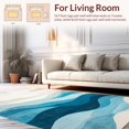 thumbnail image 2 of ODIKA 4'x6' Machine Washable Non-Slip Area Rug, Breeze Ocean Inspired Design High Traffic Rug, Blue, 136179, 2 of 7