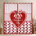 thumbnail image 1 of Happy Valentine's Day Windows Drapes Blackout 30%-50%,Red Love Pattern Home Decor Curtains for Living Room,Abstract Art Geometry Window Drapes 52Wx63L Inches Set of 2 Panels, 1 of 6
