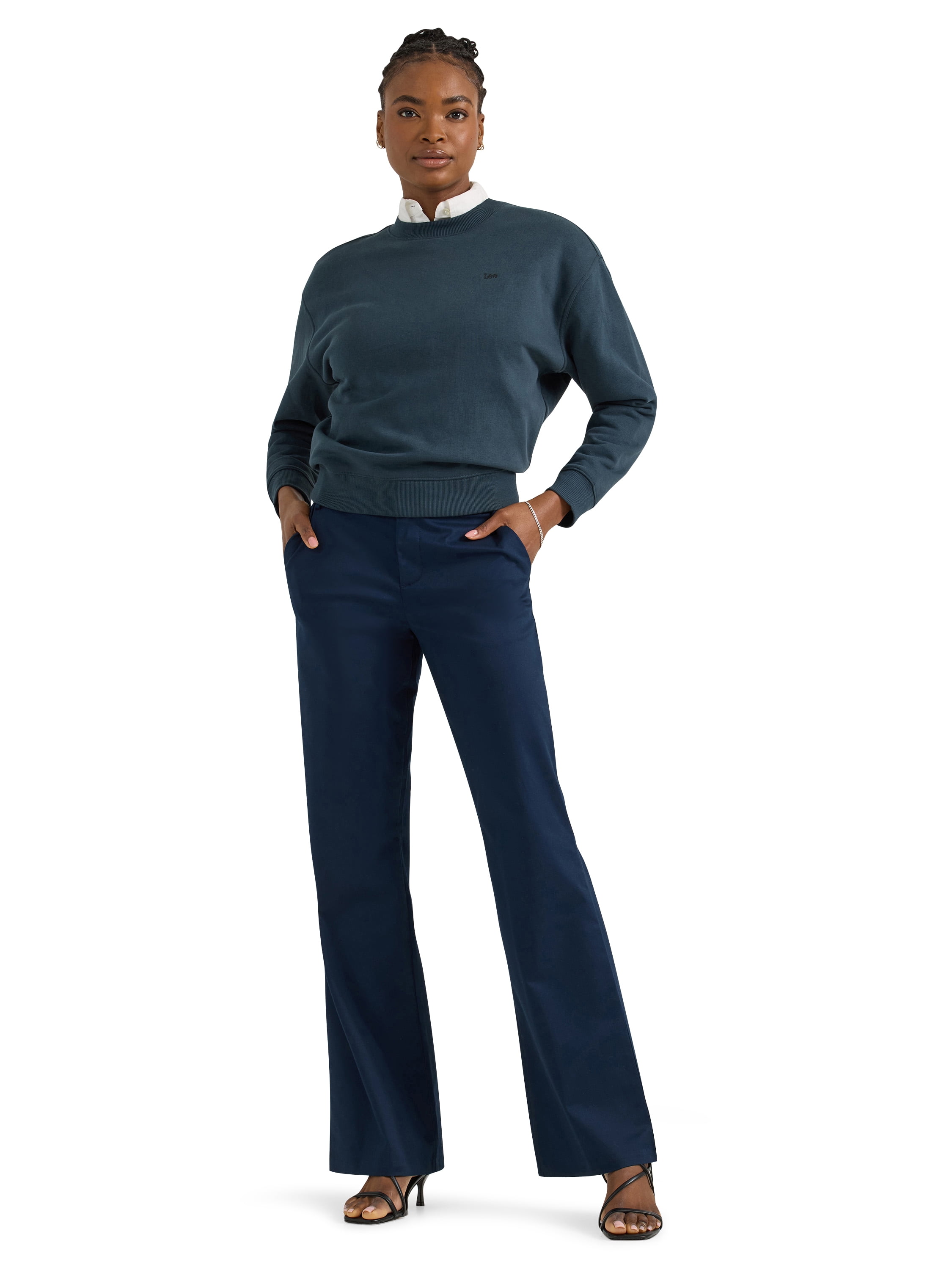 Lee Women's Wrinkle-Free Mid-Rise Bootcut Pant