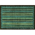 thumbnail image 1 of Ahgly Company Indoor Rectangle Abstract Turquoise Blue Modern Area Rugs, 7' x 10', 1 of 4
