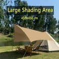 thumbnail image 6 of 15x15ft Large Camping Tarp with pole Tent Rain Fly Tarpaulin Shelter for Bushcraft Backpacking Outdoor Survival, 6 of 6