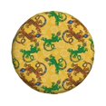 thumbnail image 3 of Rv Spare Tire Cover 15 inch - Tropical Funny Lizard Yellow Tire Covers for Trailers, Adjustable Camper Spare Tire Cover, 3 of 7