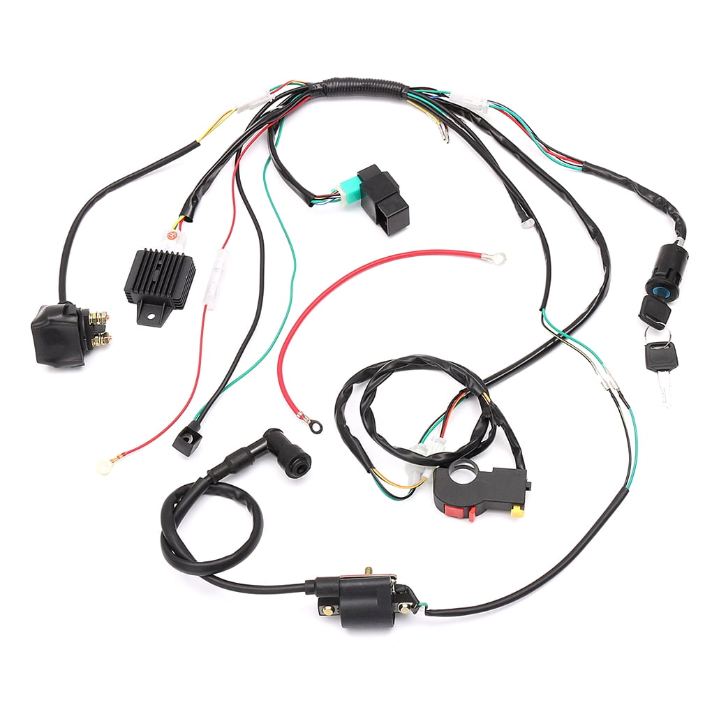 Complete Electric Start Engine Wiring Harness Loom Solenoid Coil ...