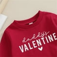 thumbnail image 6 of Ruyang Toddler Baby Girls Valentines Day Outfits Kids Long Sleeve Sweatshirt Pullover Heart Bell Bottoms Flare Pants Clothes, 6 of 9