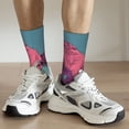 thumbnail image 6 of Fotbe Pink Cow In Sunflower Field Pattern Long Socks for Men & Women – Breathable & Stretchy Compression Socks, Ideal for Running, Travel, and Everyday Wear Size 5-11, 6 of 6