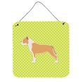 thumbnail image 1 of Caroline's Treasures Staffordshire Bull Terrier Tablero de ajedrez verde Impresiones para colgar en la pared o en la puerta BB3854DS66, 6 x 6, multicolor Caroline's Treasures BB3854DS66, 1 of 1