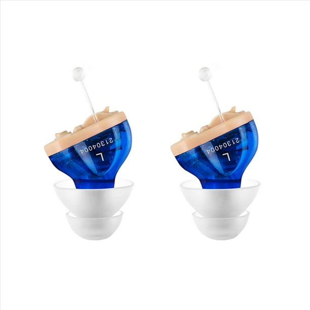 2X AudíFonos OíDo Interno PequeñO AudíFono Ajustable InaláMbrico Mini OíDo Izquierdo Mejor Amplificador de Sonido PéRdida Auditiva