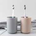 thumbnail image 3 of Cup 300ml, Unbreakable Reusable Drinking Cups Set Of 2 Colors, Tumbler Plastic Toothbrush Cup, Dishwasher Safe (brown & Grey), 3 of 5