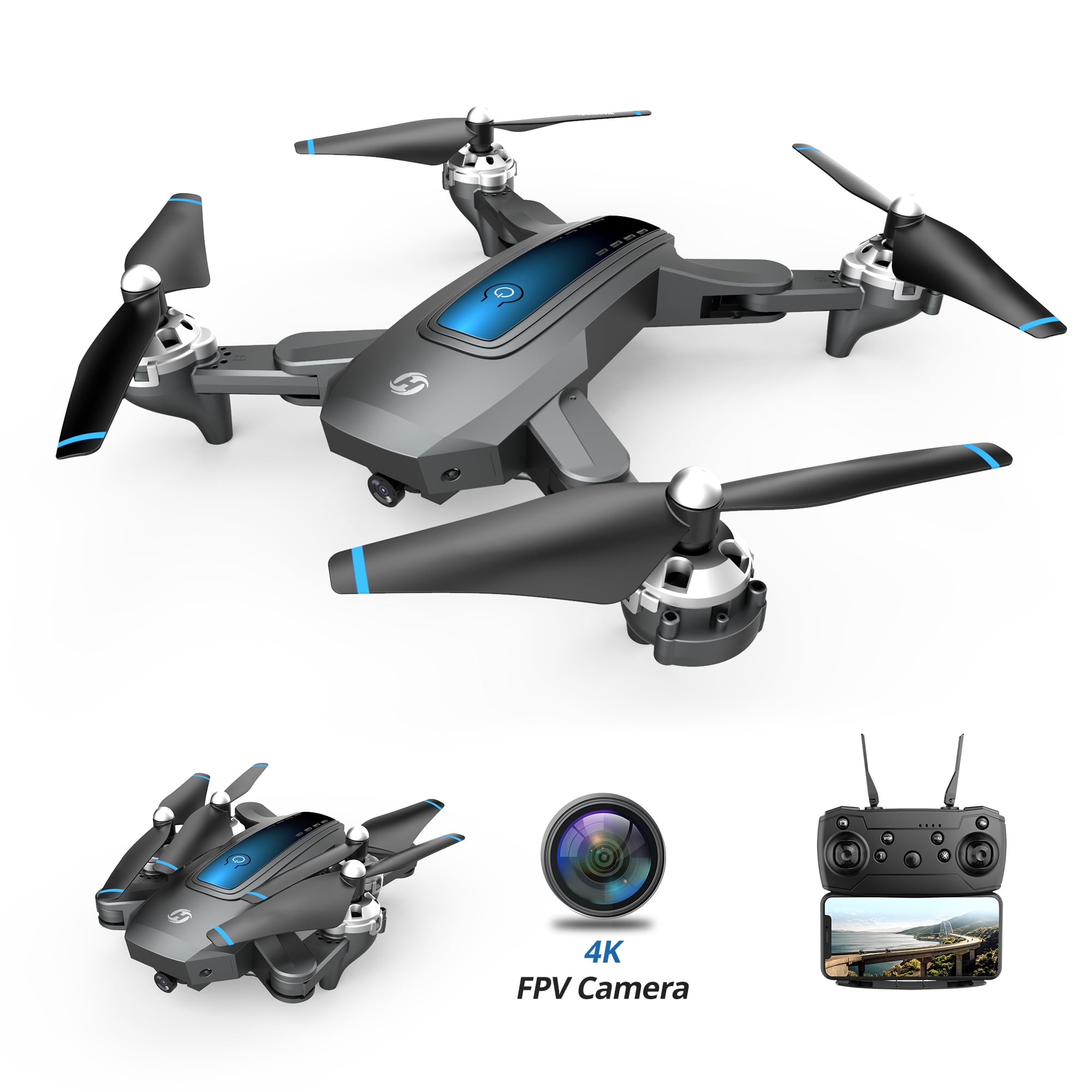 Holy Stone HS240 Foldable Drone with 4K HD Camera FPV RC Quadcopter Optical Flow 