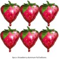 thumbnail image 2 of Strawberry Balloons, 6 Pcs Sweet Fruit Balloons for Birthday Party Decorations, Strawberry Foil Balloons Cute Fruit Balloon for Baby Girls Berry Sweet Birthday Party Decorations Strawberry Themed, 2 of 4