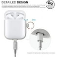 thumbnail image 6 of elago Silicone Case with Keychain Designed for Apple AirPods Case, Front LED Visible [ White ], 6 of 6