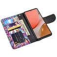 thumbnail image 6 of Case For Galaxy A52 5G Leather Flip Pouch Wallet Case Cover Folio [Kickstand] for Girls Women Phone Cases For Galaxy A52 5G Case -- Rainbow Flower, 6 of 6