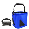 thumbnail image 4 of LJNYFDC Fishing Storage Container Collapsible Fishing Bucket Box Large Capacity Zipper Closure Mesh Cover Design Ergonomic Handle Fishing Bucket Live Fish Storage, 4 of 7