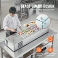 thumbnail image 5 of KFFKFF Countertop Refrigerated Salad Pizza Prep Station 150 W Glass Guard ETL, 5 of 9