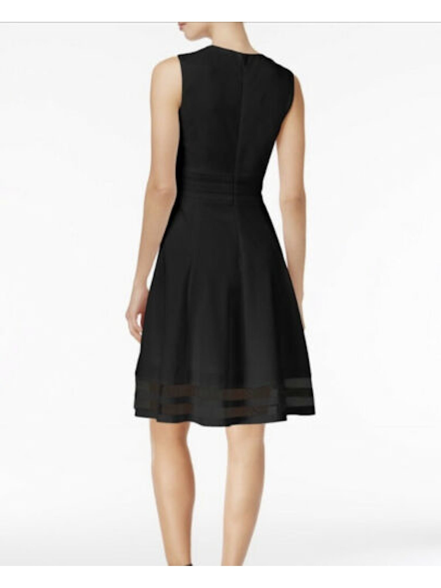 CALVIN KLEIN Womens Black Sleeveless 