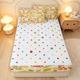 thumbnail image 4 of Homewish Cartoon Fungus Plants Zipper Full Size Comforter Sets with Fitted Sheet and 2 Pillowcases,Cute Guinea Pig Animals Zipper Bedding Set,Yellow,Polkadot Reversible,4pcs, 4 of 8