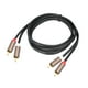 thumbnail image 3 of Cable de audio de 2 RCA macho a 2 RCA macho, estable, compacto, multiusos, resistente, cable auxiliar para altavoces y mezcladores domésticos. 200 centímetros, 3 of 10