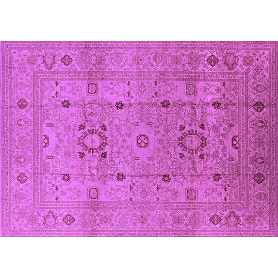 Ahgly Company Indoor Rectangle Oriental Purple Traditional Area Rugs, 3' x 5'
