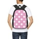 thumbnail image 4 of Disketp Pink And White Polka Dot Mochila Minimalista de Gran Capacidad, Mochila de Viaje para Escuela, Trabajo o Uso Diario, 4 of 6