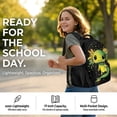 thumbnail image 4 of Garronmavis Black Green Cartoon Axolotl Printed Backpack Kit, 17 Inch Kawaii Amphibian School Bag Set with Insulated Lunch Container, Pencil Holder and Water Bottle Cover, 4 of 7