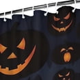 thumbnail image 3 of Halloween Glowing Pumpkins Pattern Shower Curtain 72"x72" ,Bathroom Decorative Shower Curtains Set with 12 Hooks,Modern Waterproof Washable Shower Curtain, 3 of 6