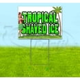 thumbnail image 1 of Tropical Shaved Ice (18" x 24") Yard Sign, Includes Metal Step Stake, 1 of 6