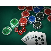 Poker Chips Set 500PCS Professional Poker Set 11.5 Gram Casino Chips with Denominations, for Texas Holdem Blackjack Gambling Poker Set with Aluminum Case