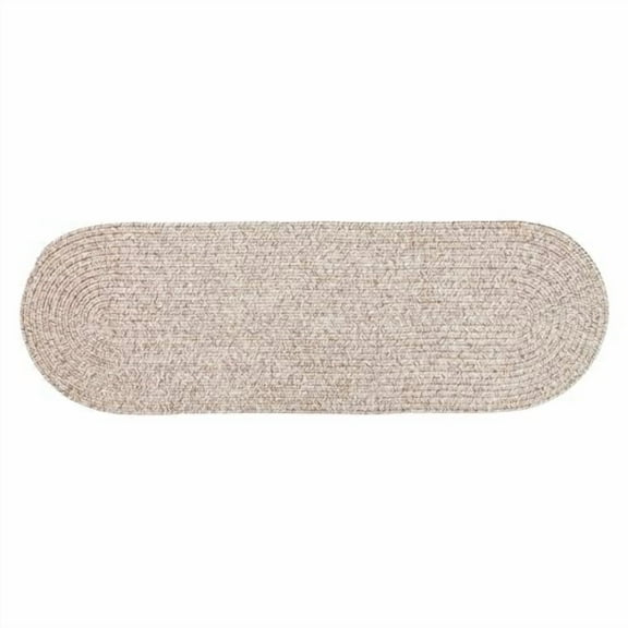 Super Area Rugs Beige Woven Braided Rug Rustic Living Indoor/Outdoor Braided Rug - Soft & Reversible Runner 2' x 5'