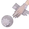 thumbnail image 5 of vlrwzc Gray Women's Floral Lace UV Protection Gloves Touchscreen Elegant Sun Gloves, 5 of 7