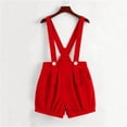 thumbnail image 4 of Odeerbi Niños Niñas Verano Total Shorts Dance Party Performance Suspenders Shorts, 4 of 9