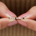 thumbnail image 4 of Rosec Jewels Minimal Black Onyx Ring, 1/4 CT Black Onyx and Diamond Ring Gold, Black Onyx Ring for Women, Minimal Black Onyx Ring, 18K Rose Gold, US 3.00, 4 of 6