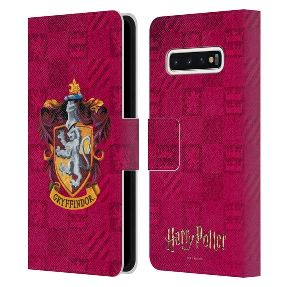 Head Case Designs Officially Licensed Harry Potter Prisoner Of Azkaban I Gryffindor Crest Leather Book Wallet Case Cover Compatible with Samsung Galaxy S10