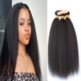 thumbnail image 1 of Color de cabello humano #1B Kinky Straight Bundles Yuksoocosh 1B (16, 18, 20 cm), 1 of 8