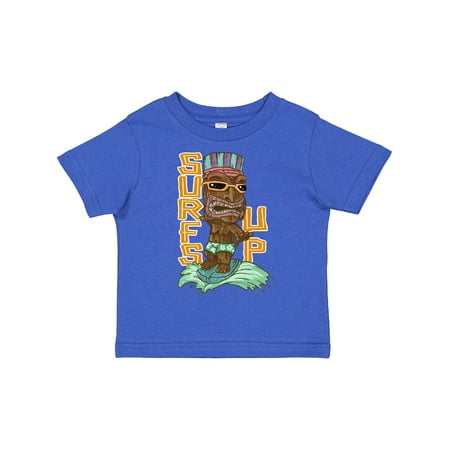 

Inktastic Vacation Tiki God on a Surfboard Surf s Up! Gift Toddler Boy or Toddler Girl T-Shirt