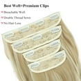thumbnail image 5 of Benehair 4 Pieces Set Clip in Hair Extensions Highlight Wavy Curly Long Synthetic Hairpieces for Women 22 inch Ash Blonde mix Bleach Blonde, 5 of 9