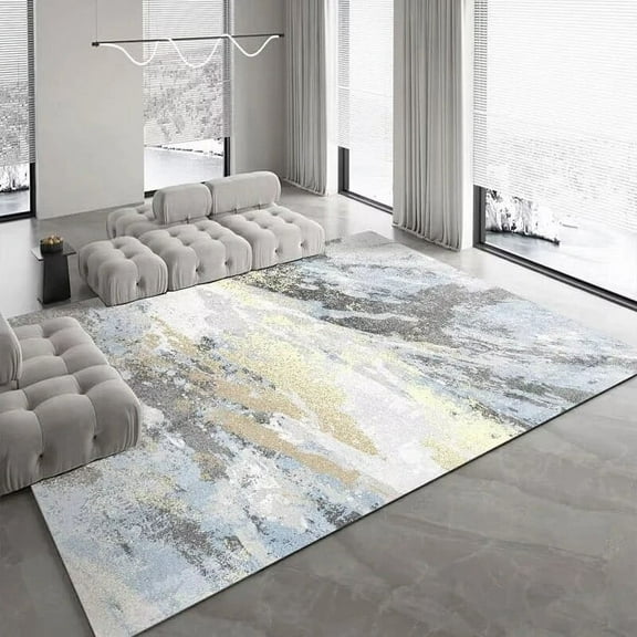 Ins Nordic Living Room Carpets Abstract Art Sofa Coffee Table Large Area Rugs 160x230cm Bedroom Room Decor Floor Mats Washable