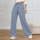 thumbnail image 3 of WILLBEST Pantalones Casuales de Mujer, de Cintura Alta, Holgados, de Pierna Recta, para Uso Diario, Cómodos para Entrenar En Verano y Otoño, con Cinturilla Elástica y Detalle de Lazo. Chica, 3 of 6