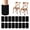 16 Pcs Black Large, variant on 16 Black Furniture Leg Socks - Small Knitted Chair Floor Protectors For Hardwood Floors Fits Round And Square High Elastic Bar Stool Covers Caps Set All Shapes