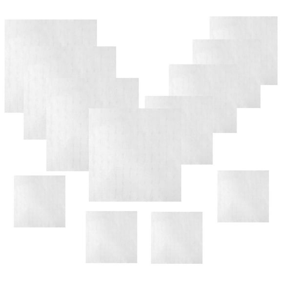 KALLORY  12 Sheets Embroidery Cloth Sewing Gridding Fabric Pre Cut Cross Stitch Kit White