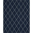 thumbnail image 1 of Unique Loom Braided Jute Geometric Area Rug 8' x 10' Rectangle Navy Blue/Ivory, 1 of 1