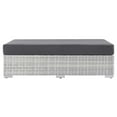 thumbnail image 4 of Modway Convene Outdoor Patio Rectangular Ottoman in Light Gray Charcoal, 4 of 6