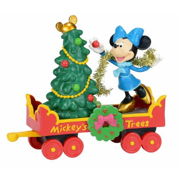 Department 56 Disney Mickeys Holiday Tree Car Minnie Train Figurine New