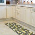 thumbnail image 6 of Ottomanson Non-Slip Rubberback Lemons 2x5 Kitchen Runner Rug, 20" x 59", Gray, 6 of 8