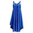 thumbnail image 5 of Silky Nightgowns For Women Sleeveless Midi Satin Night Gown Soft Ice Silk Nightdress Flowy Long Sleep Dress, 5 of 5